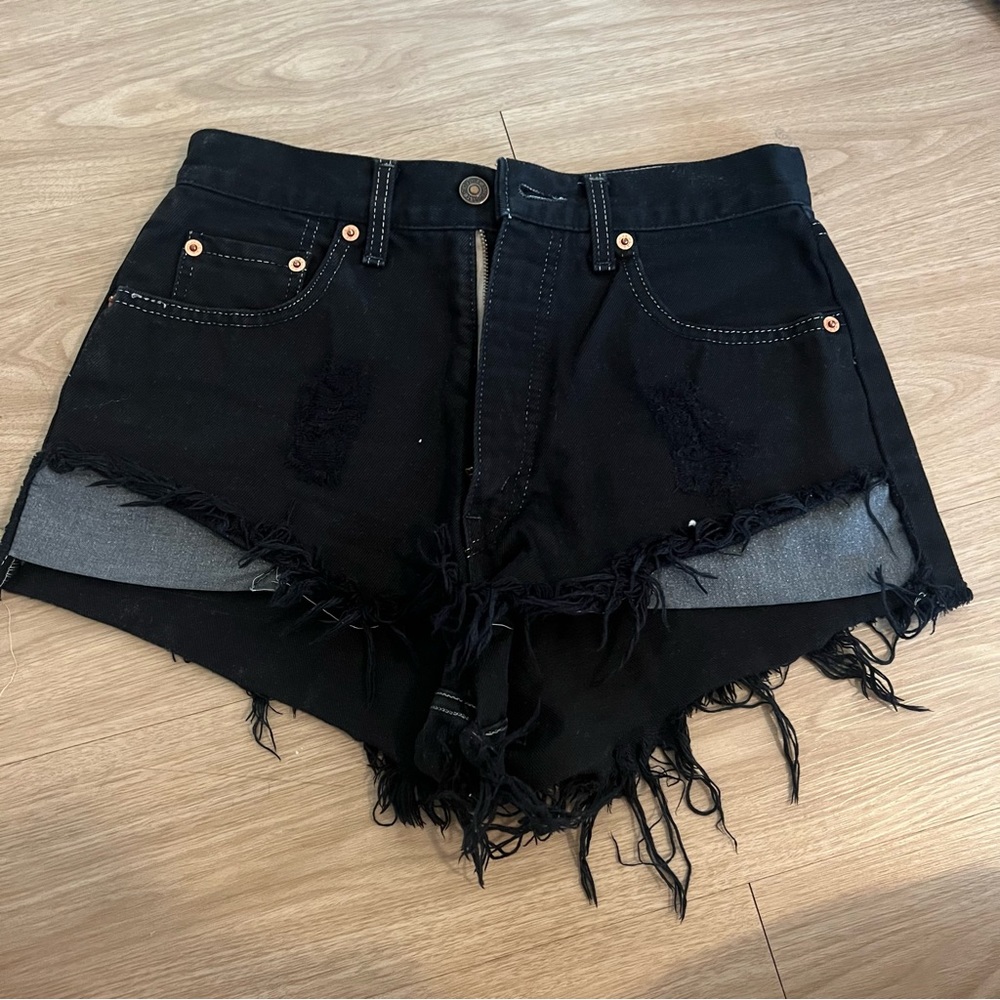 Levi's Black Jean Shorts